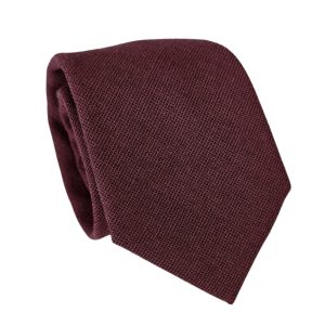 corbata algodon burdeo