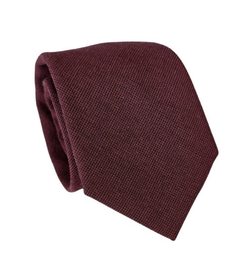 corbata algodon burdeo