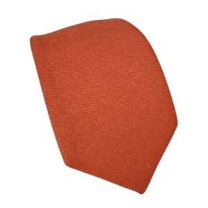 corbata algodon naranjo oscuro
