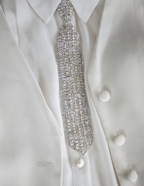 corbata strass fantasia
