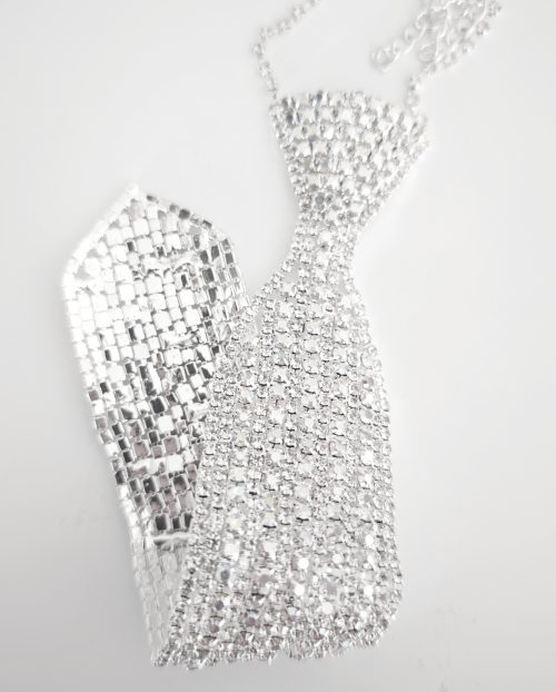 corbata collar brillos strass