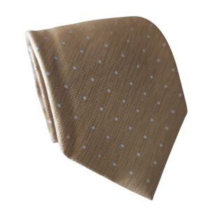 corbata beige puntos