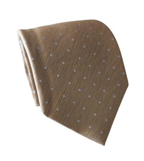 corbata beige puntos