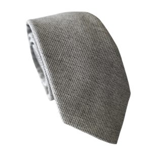 corbata algodon gris