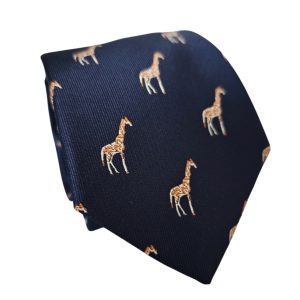 corbata tejida jirafas naranjas