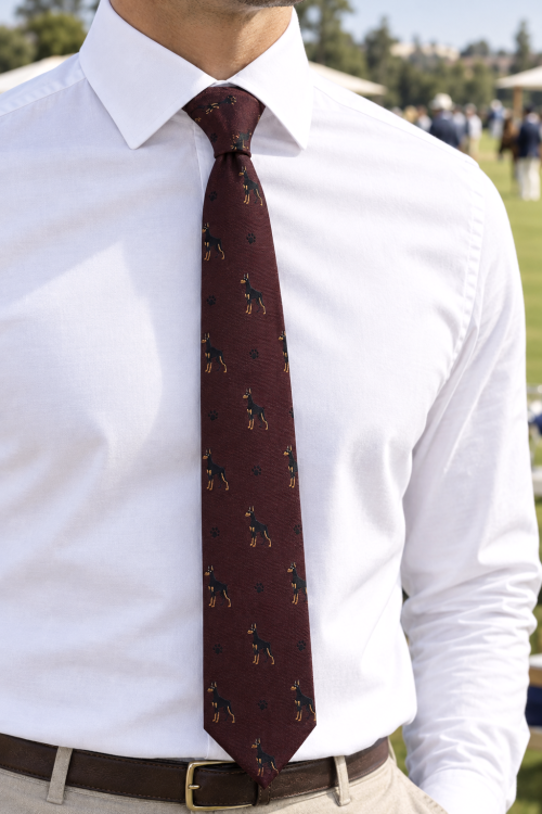 Corbata seda Dobermann - Imagen 2