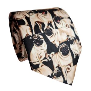 corbata estampada pugs